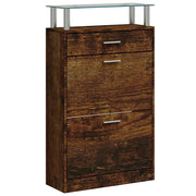 Scarpiera | Mobile per scarpe Rovere Fumo 63x24x104 cm in Legno Multistrato