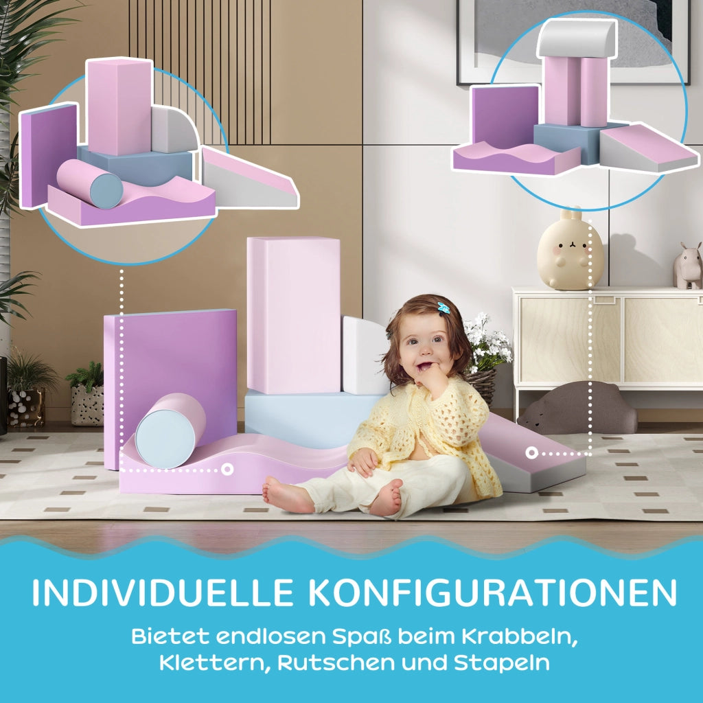 Set Blocchi Schiuma Gioco ¨C Xylo ¨C Pelle Sintetica Multicolore 40x40x20cm 1-3 Anni