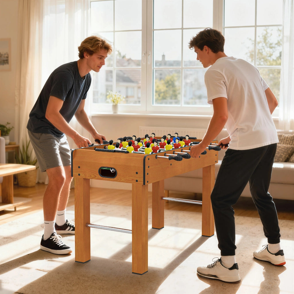 Tavolo da calcio balilla ¨C zephmum ¨C 122x61x80,7 cm naturale