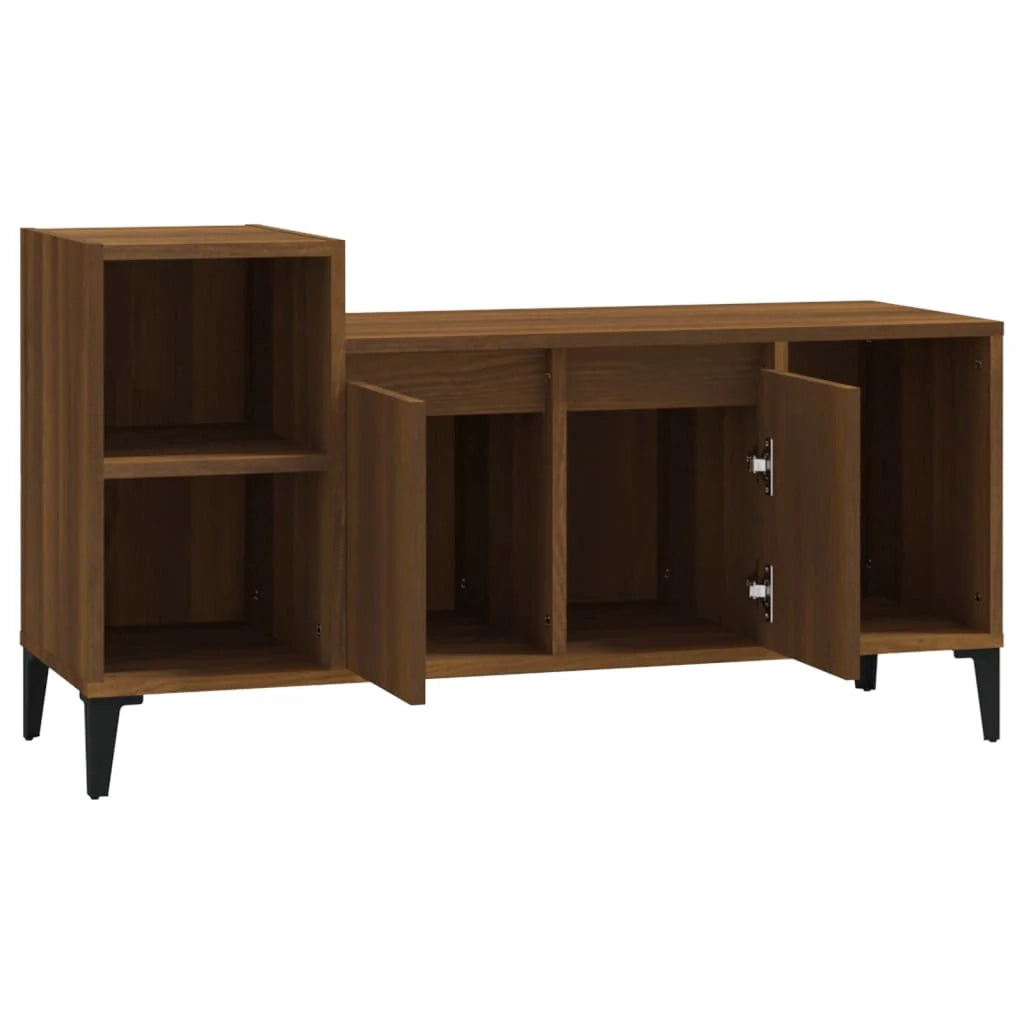 Mobile TV multimediale scaffale TV mobile TV sala da pranzo soggiorno camera da letto rovere 100 x 35 x 55 cm legno ingegnerizzato marrone 02_0027114
