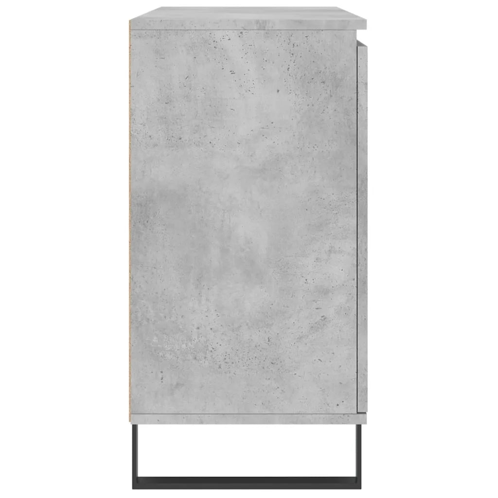 Credenza Grigio Cemento 101,5x35x70 cm in Legno Multistrato