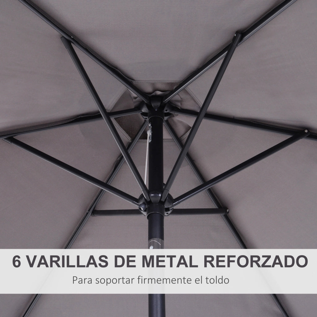 Parasole da giardino reclinabile ¨C zephmum ¨C grigio ?260x235 cm