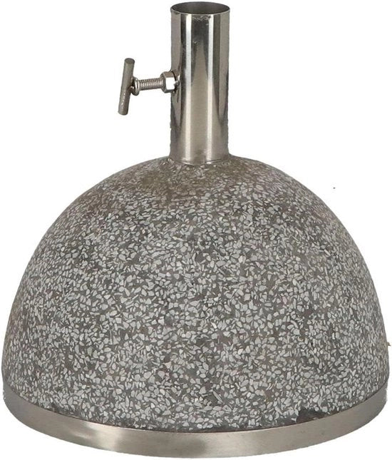 Supporto per ombrellone in pietra grigia 115 kg Ø tubo interno 35 cm - Pedana per ombrellone su ruote