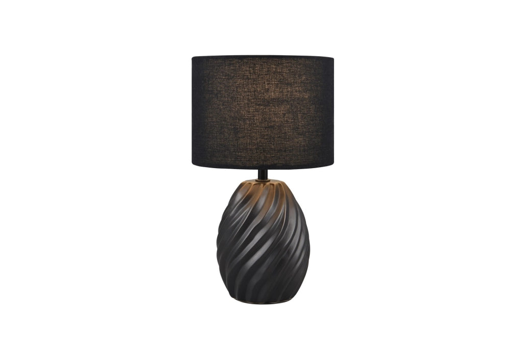 Lampada da tavolo MELVA in ceramica nera E14 40W RL