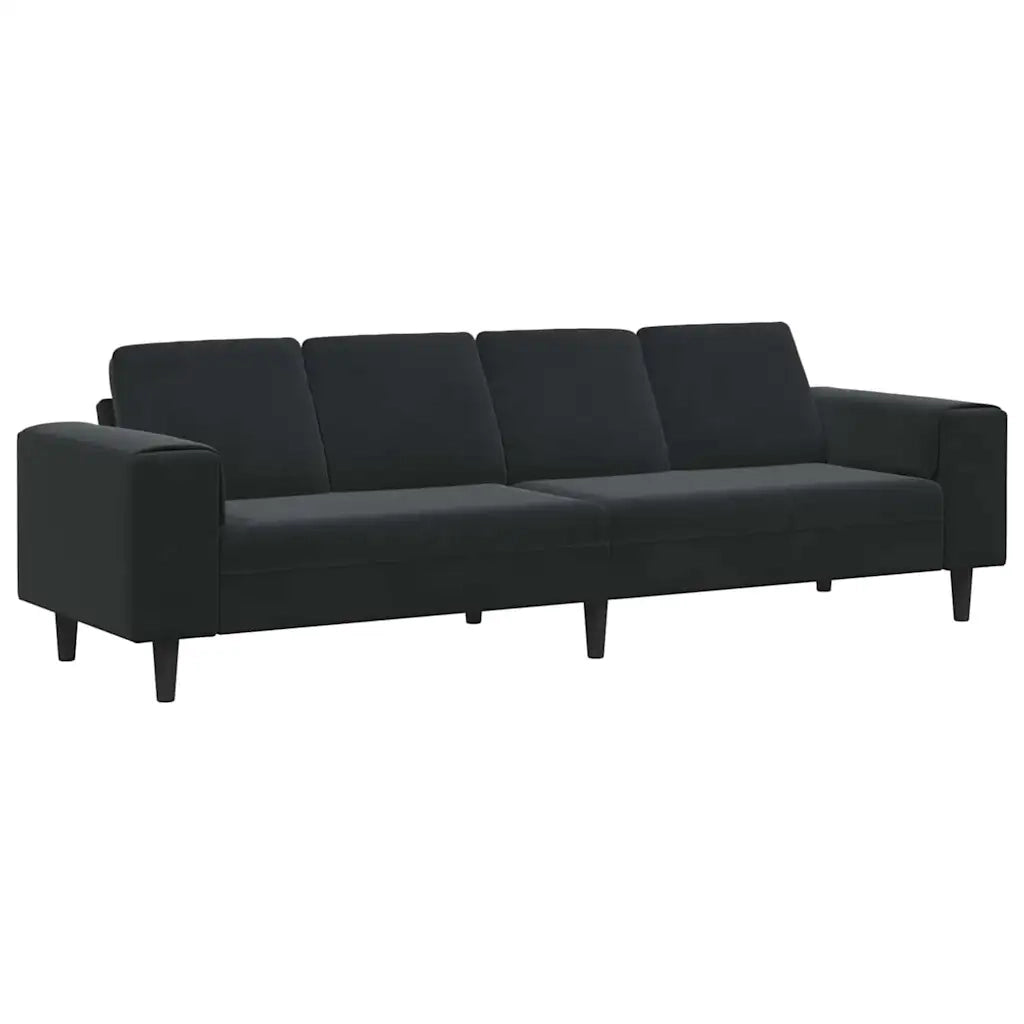 Divano per Soggiorno Nero 250 x 77 x 76 cm 3335096