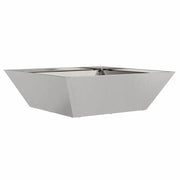 Fioriere | Cassetta per fiori | Vaso da giardino Argento 50 x 50 x 15 cm Acciaio inossidabile