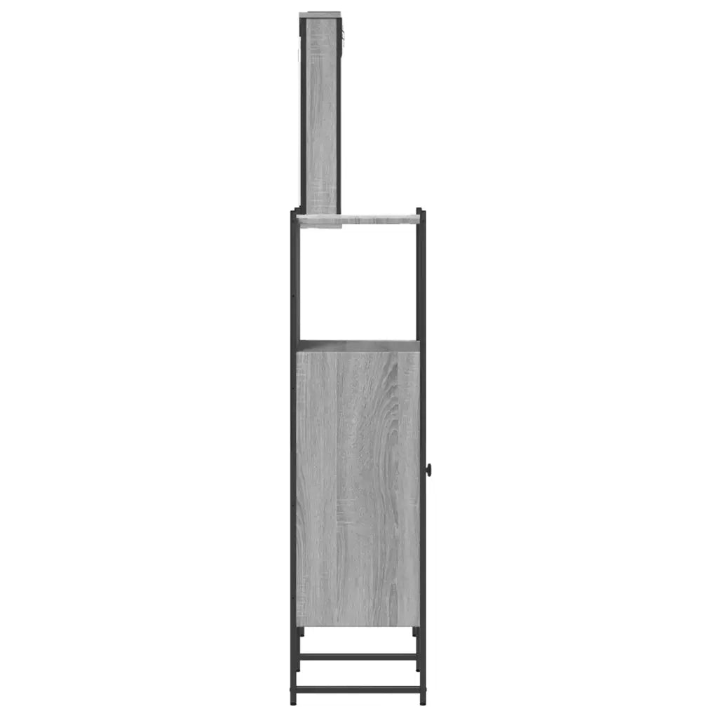 Set Mobili da Bagno 3 pz Grigio Sonoma in Legno Multistrato