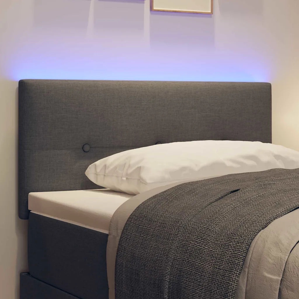 Testiera LED con strisce LED Grigio scuro 100 cm Tessuto 3338110