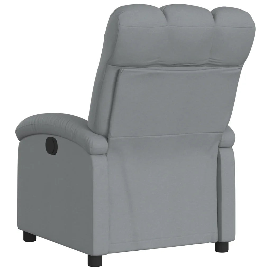 Divano Sedia-Poltrona Reclinabile in Tessuto Grigio Chiaro 304599