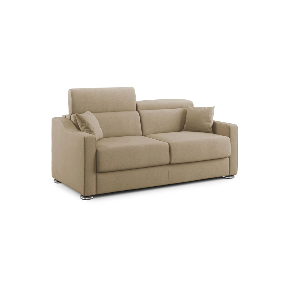 Amber Divano letto matrimoniale in tessuto smacchiabile T05 191 cm (mat. 140x197) beige