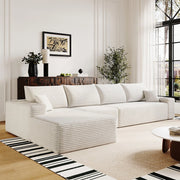Divano angolare con Chaise Longue ¨C Minimal ¨C 340cm bianco moderno modulare