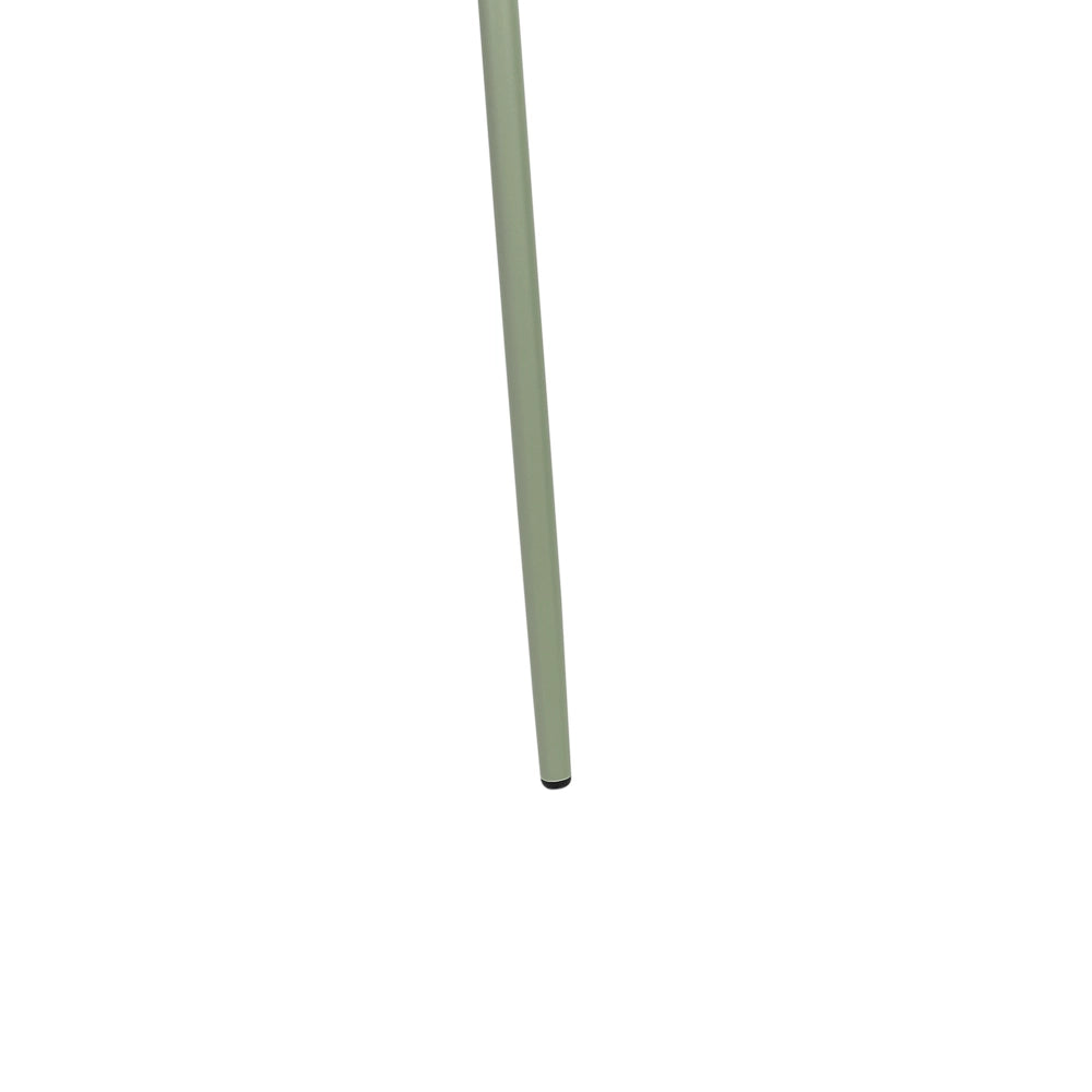 Set di 2 sedie da pranzo in materiale sintetico verde schienale netto design scandinavo moderno