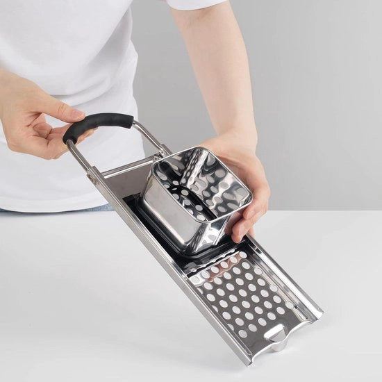 Rasp con bacchetto di raccolta per spätzle fatta in casa - Acciaio inossidabile - Resistentente al lavastoviglie