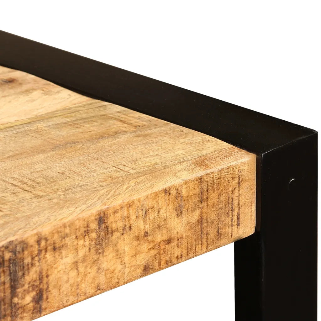 Tavolo da Pranzo in Legno Massello di Mango Grezzo 120 cm           cod mxl 13504