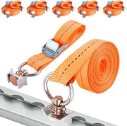 Set di 4 Cinture di Fissaggio aereo - Cintura di fissaggio da 5 m - Accessori per binari aereo con chiusura a molla - Accessori per binari aereo di fissaggio