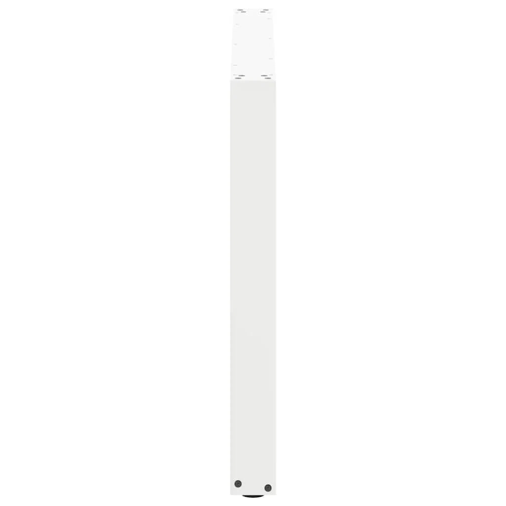Set di 2 gambe per tavolo da pranzo a forma di U 100 x 72-73 cm design moderno con piedini regolabili acciaio bianco 02_0057437