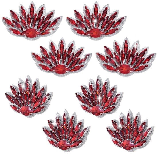 Pannelli applicabili opstriscabili 8 pezzi - Pannelli decorativi in filo manufatti - Applicazioni con strass brillanti - Decorazione per abbigliamento - Adatto per giacche/jeans/scarpine - Pannelli in filo decorativi