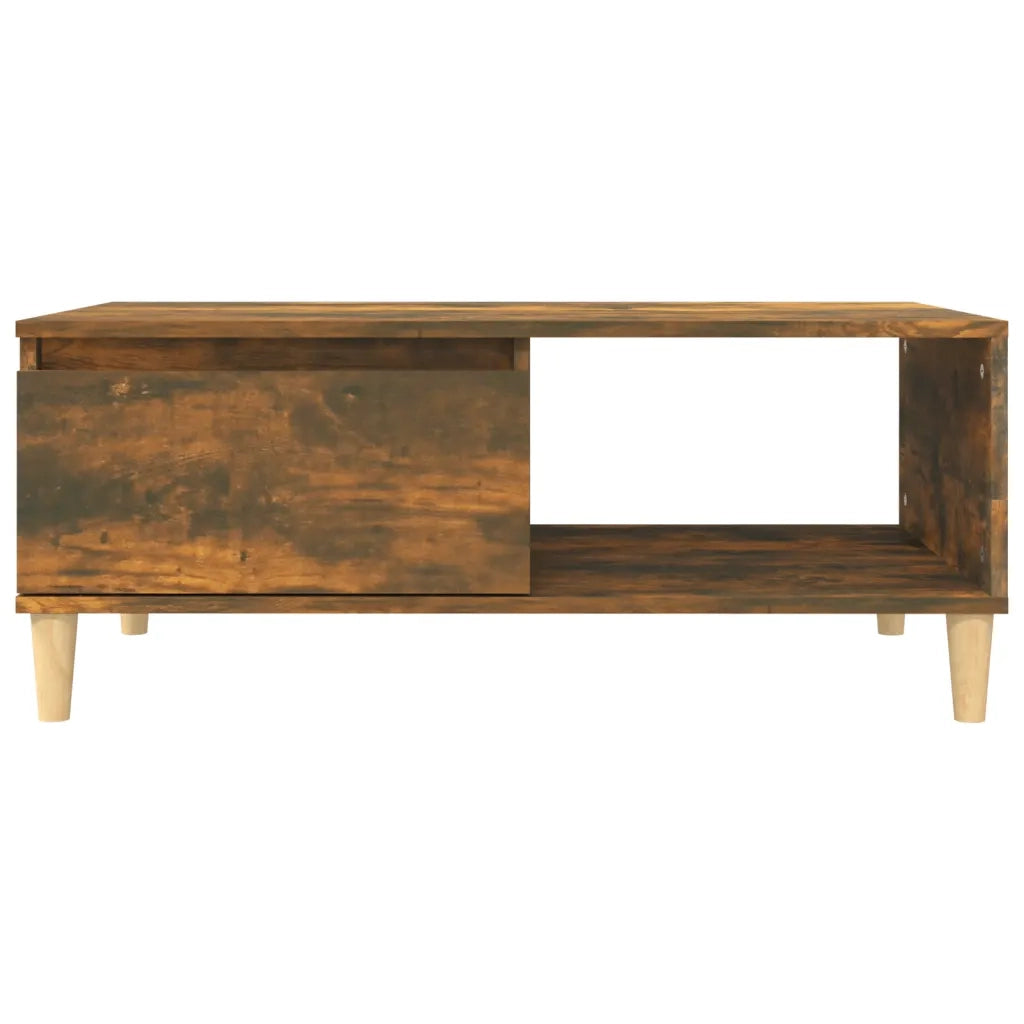 Tavolino da Salotto Rovere Fumo 90x50x36,5 cm Legno Multistrato cod mxl 27333