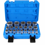 21 Chiavi a Bussola 1/2" 8-36 mm Profilo 6 e 12 Punti CR-V