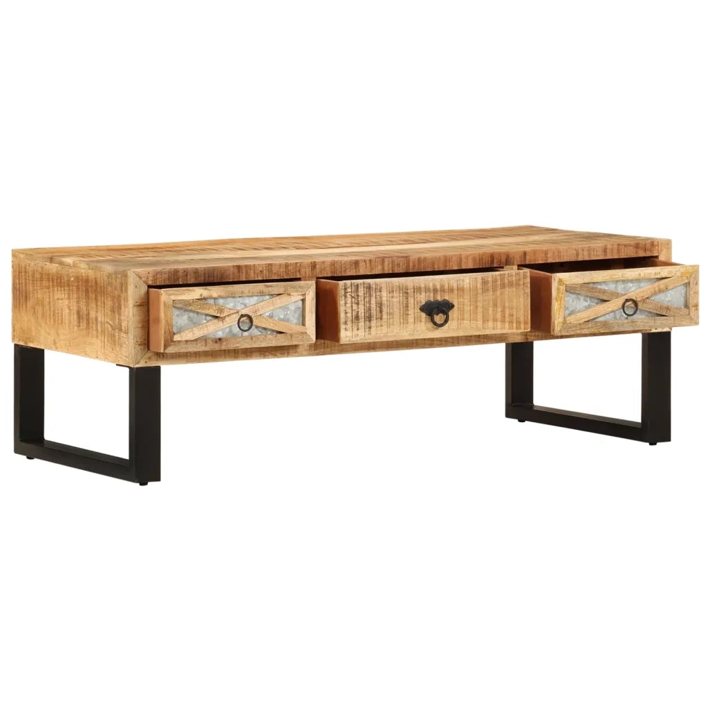 Tavolino da Salotto 110x50x38 cm in Legno Massello di Mango 282760