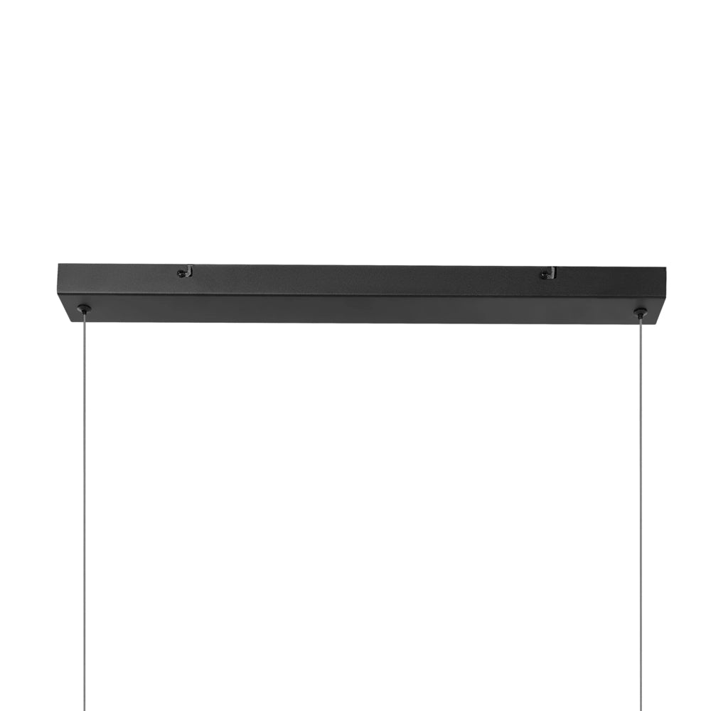Lampada a sospensione lineare a LED in metallo nero 180 cm stile industriale forma minimalista