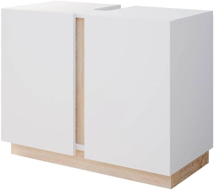 Mobile bagno Gloria, Antracite, 33 x 84 cm con 2 ripiani, con apertura per sifone e compatibile con la serie Gloria