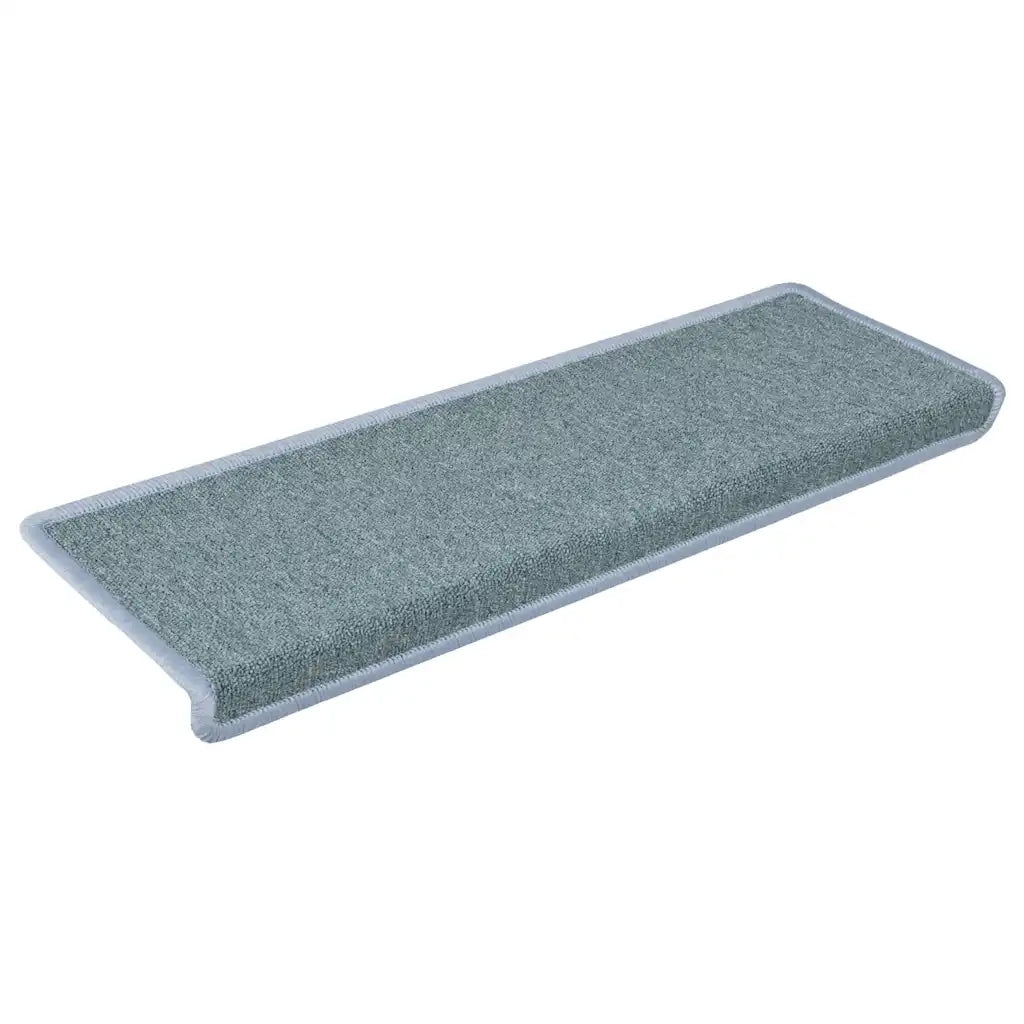 Tappetini per scale 30 pz 65x21x4 cm Blu mare con bordo rettangolare
