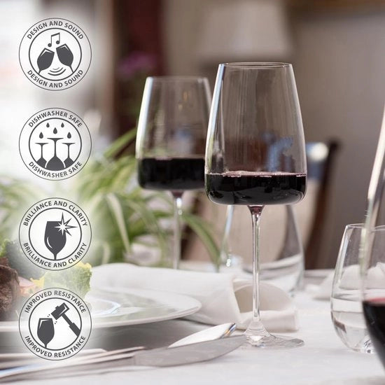 Set di bicchieri da vino lussuosi - bicchiere da vino da 6 pezzi