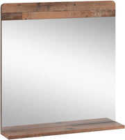 Specchio da bagno Izan, Oldstyle, 60 x 62 cm con ripiano