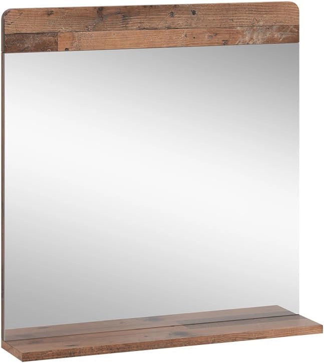 Specchio da bagno Izan, Oldstyle, 60 x 62 cm con ripiano