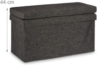 Sgabello contenitore pieghevole ottomano in lino 76 cm marrone 13_0002782_2