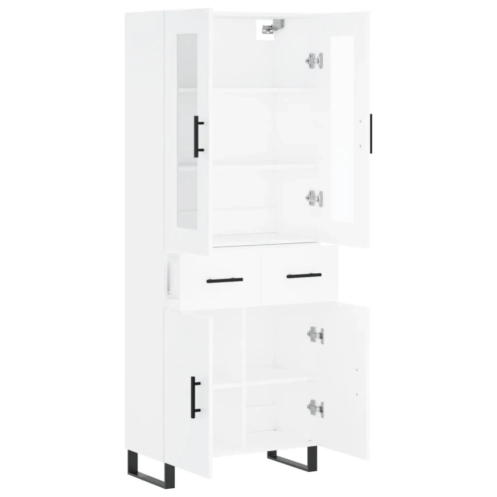 Buffet credenza cassettiera mobiletto mobile contenitore organizer cucina soggiorno salotto alto 69,5 x 34 x 180 cm legno ingegnerizzato bianco 02_0032628