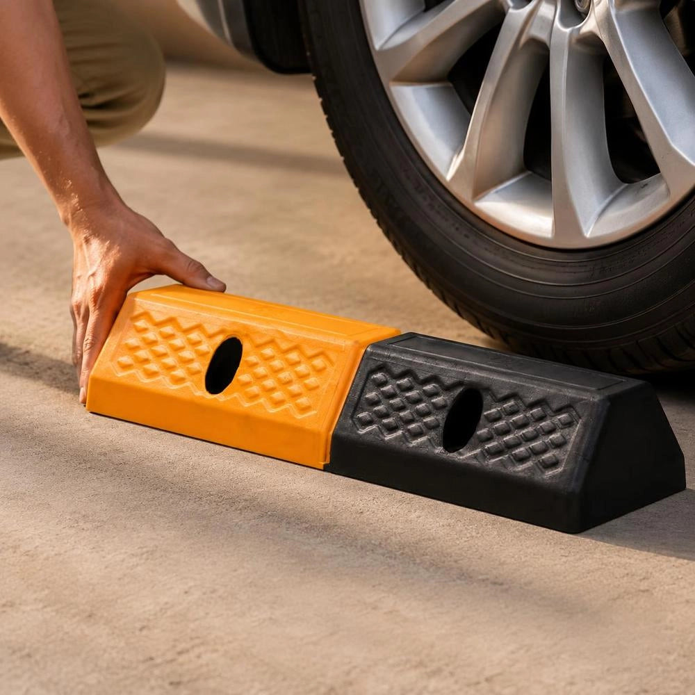 Parking Bumpers, 2 Pieces, Rubber, 49 X 15 X 9 Cm