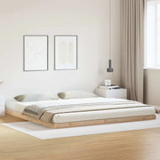 Struttura letto a terra Naturale 180 x 220 cm Pino massello 869756
