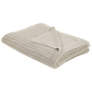 Copriletto in tessuto di cotone beige chiaro 150 x 200 cm Decorativo Biancheria da letto Design classico Camera da letto