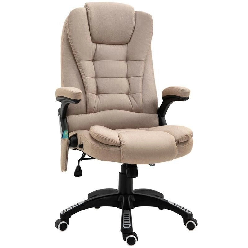 POLTRONA MASSAGGIANTE E FUNZIONE DI RISCALDAMENTO 67X74X107CM BEIGE