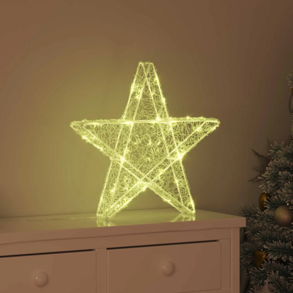 Stella 3D con 50 LED Bianco caldo 55 x 53.5 x 10 cm Acrilico 42019098