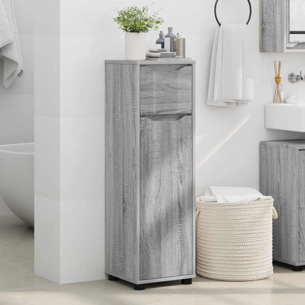 Mobile da Bagno con cassetto Grigio Sonoma 30,5 x 30 x 101 cm 888743