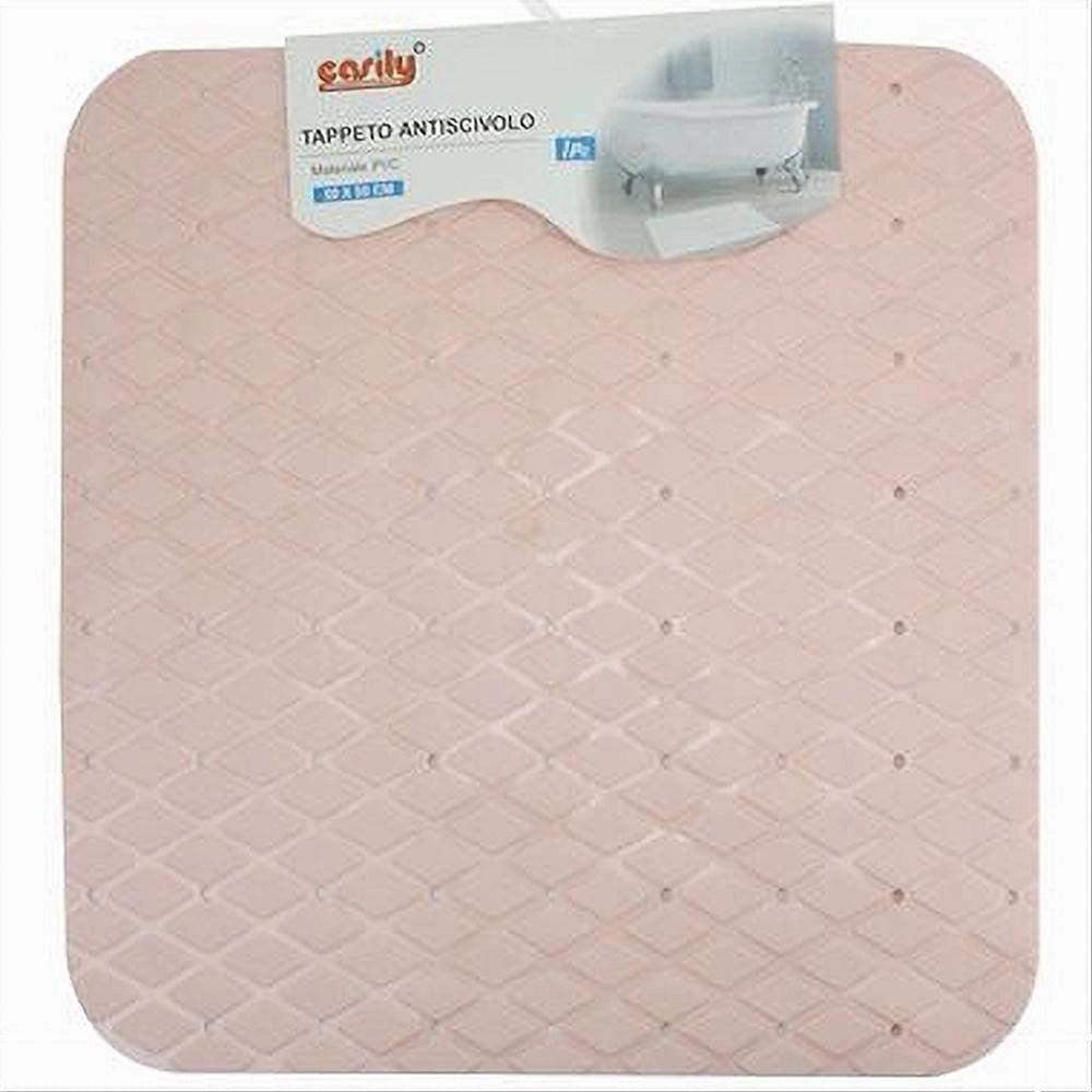 Trade Shop - Tappeto Tappetino In Pvc Antiscivolo Per Vasca Bagno Doccia 50 X 50cm 79727 Rosa -