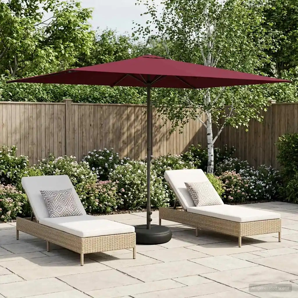Ombrello da giardino 200 x 300 cm Poliestere Rettangolare 42036208