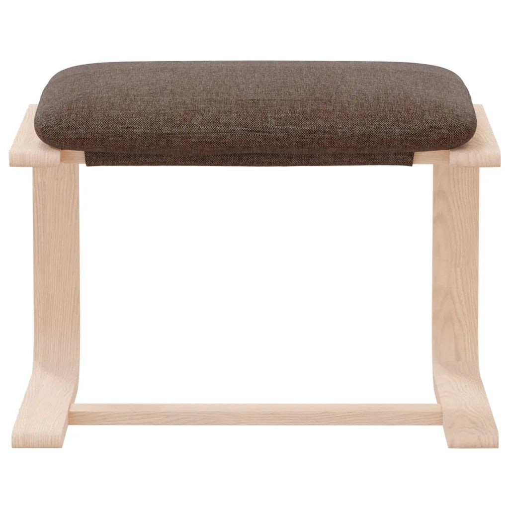 Poggiapiedi Marrone Scuro 51x41x40 cm in Tessuto 351067
