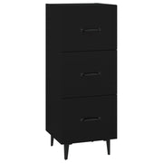 Buffet credenza cassettiera armadio mobile contenitore organizer per cucina soggiorno salotto 34,5 x 34 x 90 cm legno ingegnerizzato nero 02_0035880