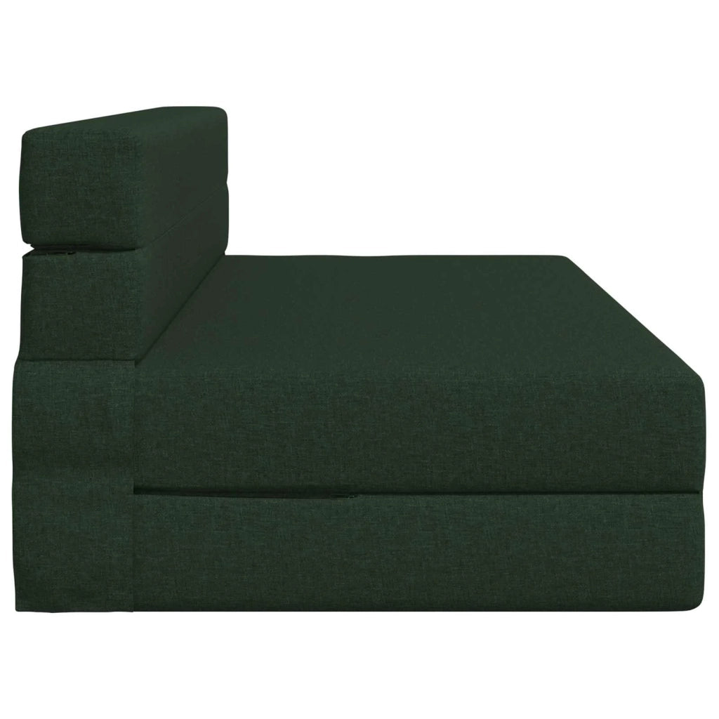 Divano Letto Pieghevole Verde Scuro 152 x 86,5 x 60 cm Tessuto
