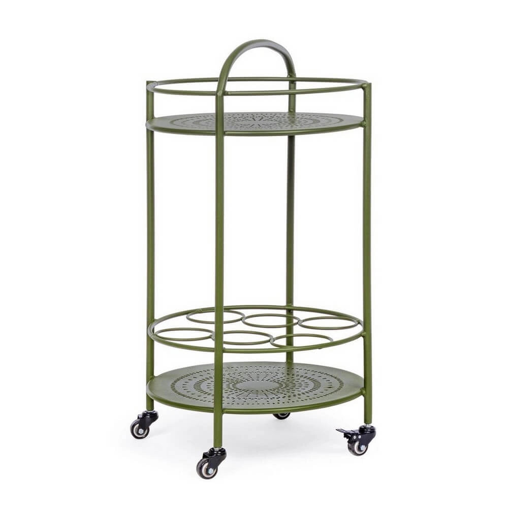 Carrello Portabottiglie da Esterno in Acciaio con Ruote - RUGGED