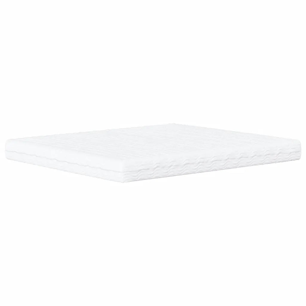Letto con Materasso Crema 180x200 cm in Tessuto