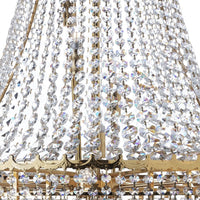 Lampadario Classico Versailles Acciaio Oro Vetro 19 Luci E14