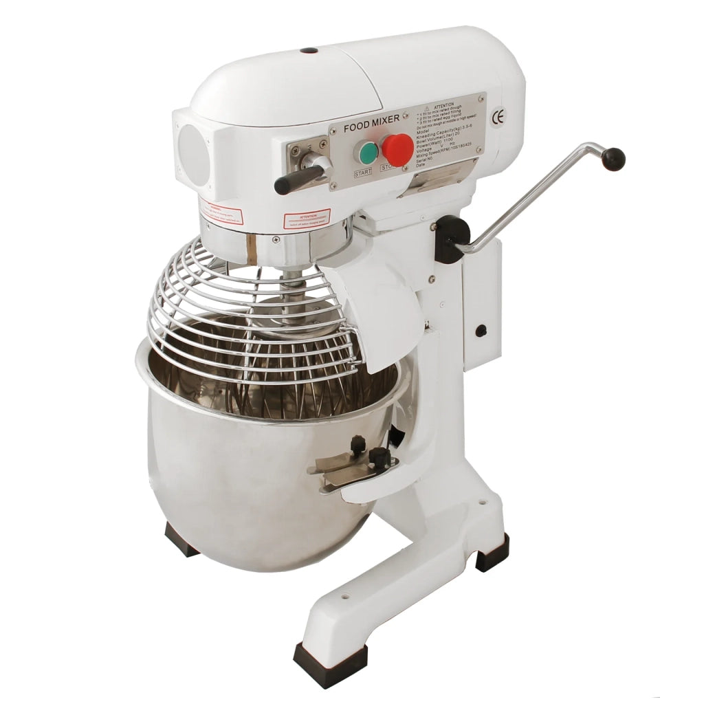 Robot da Cucina Multifunzione 20 Litri con Uncino a Spirale, Frusta e Sbattitore