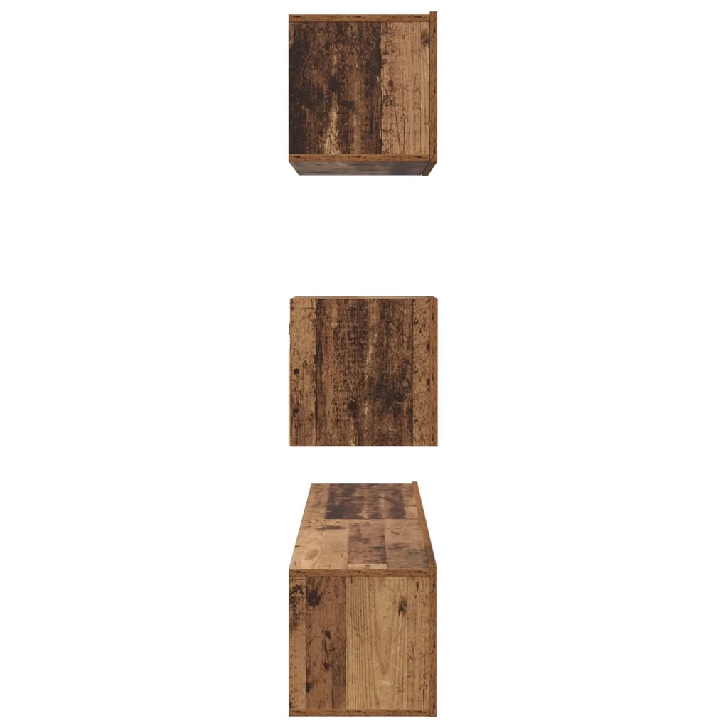 Set mobile TV 3 pcs Legno vecchio Legno multistrato 3393138