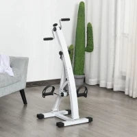 Pedaliera Braccia e Gambe da Divano o Poltrona con Schermo LED, Altezza e Intensità Regolabile, Bianco, 40x42.5x100cm