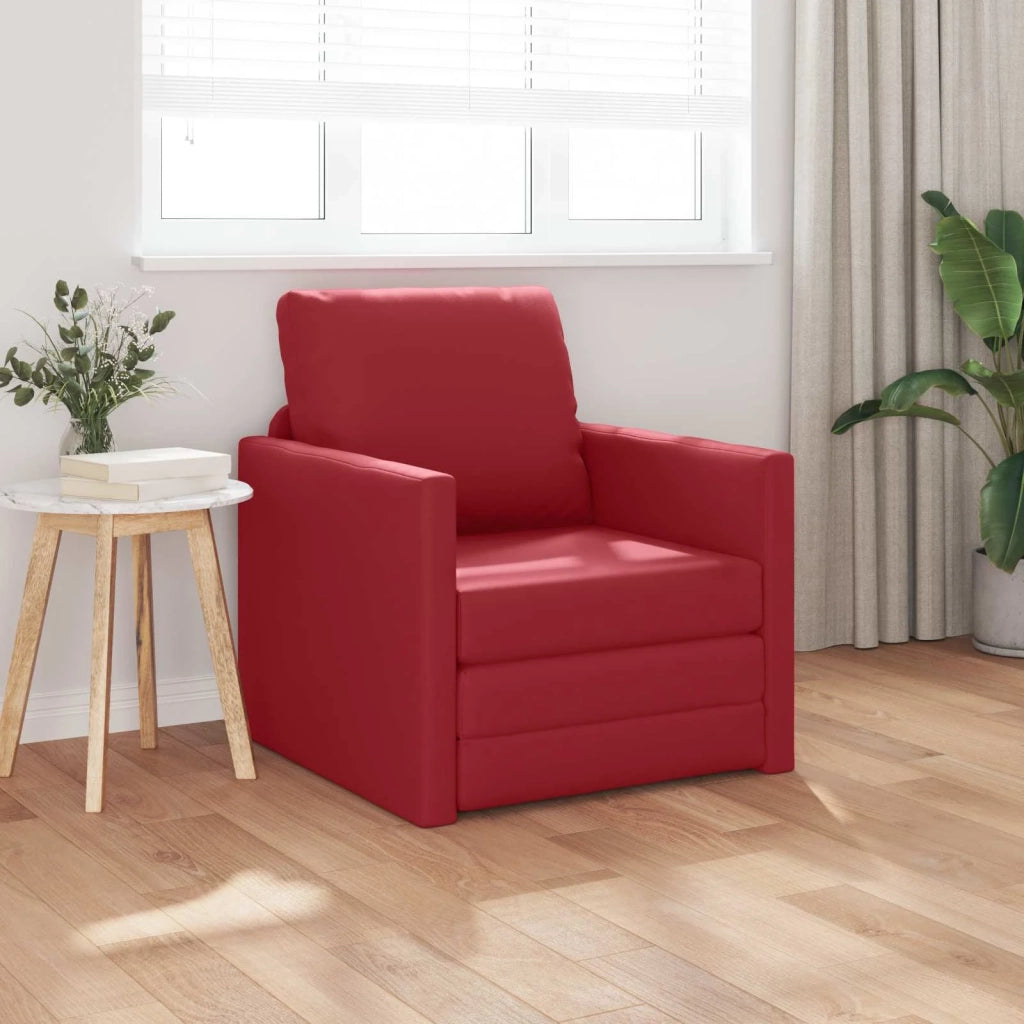 Divano letto 60cm Rosso Vino Pelle Artificiale 4106633